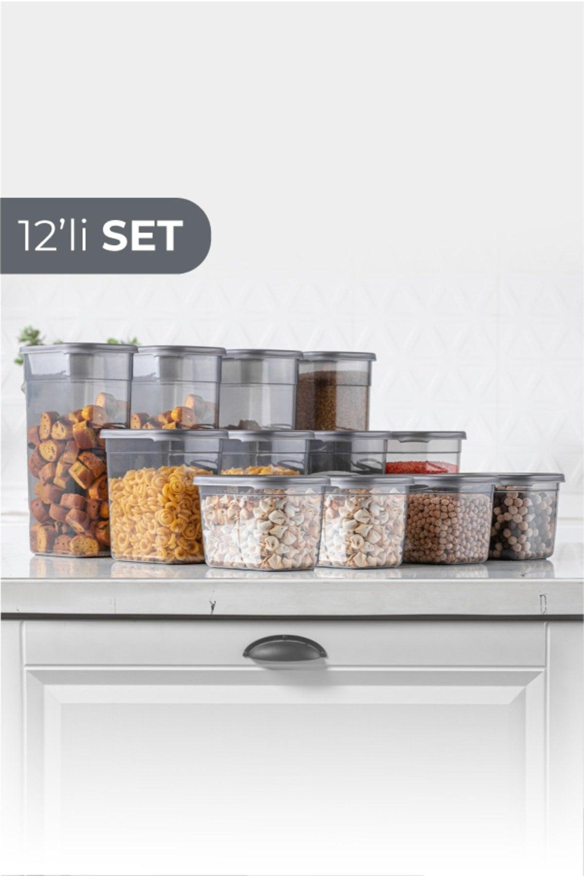 Labeled Set of 12 Peggy Transparent Lid Rectangular Storage Container 4x(1.3 Liter, 2 Liter, 3.2 Liter) - Swordslife