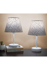 Lacy Cream Modern Double Bedroom Lampshade White Standing Table Lamp - Swordslife