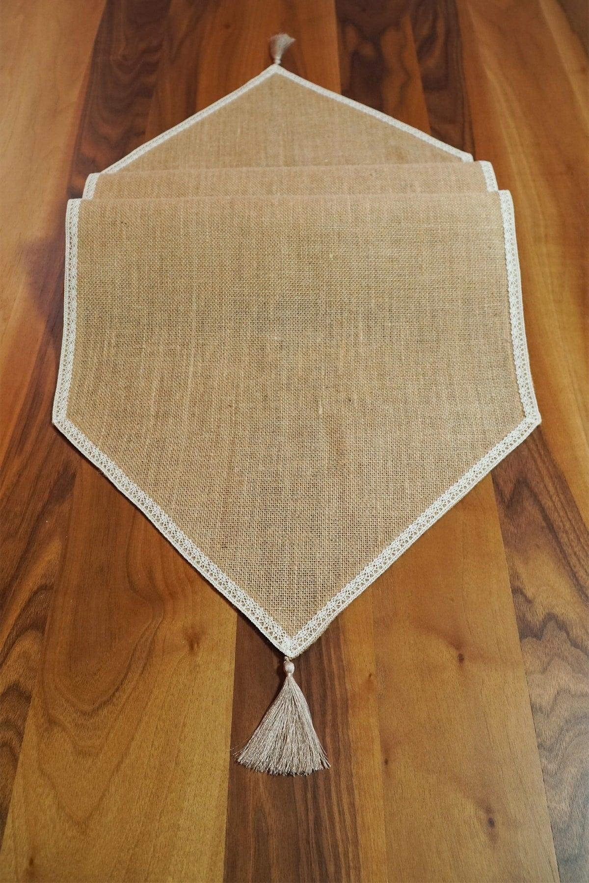 Lace Edge Jute Runner 40x200cm - Swordslife