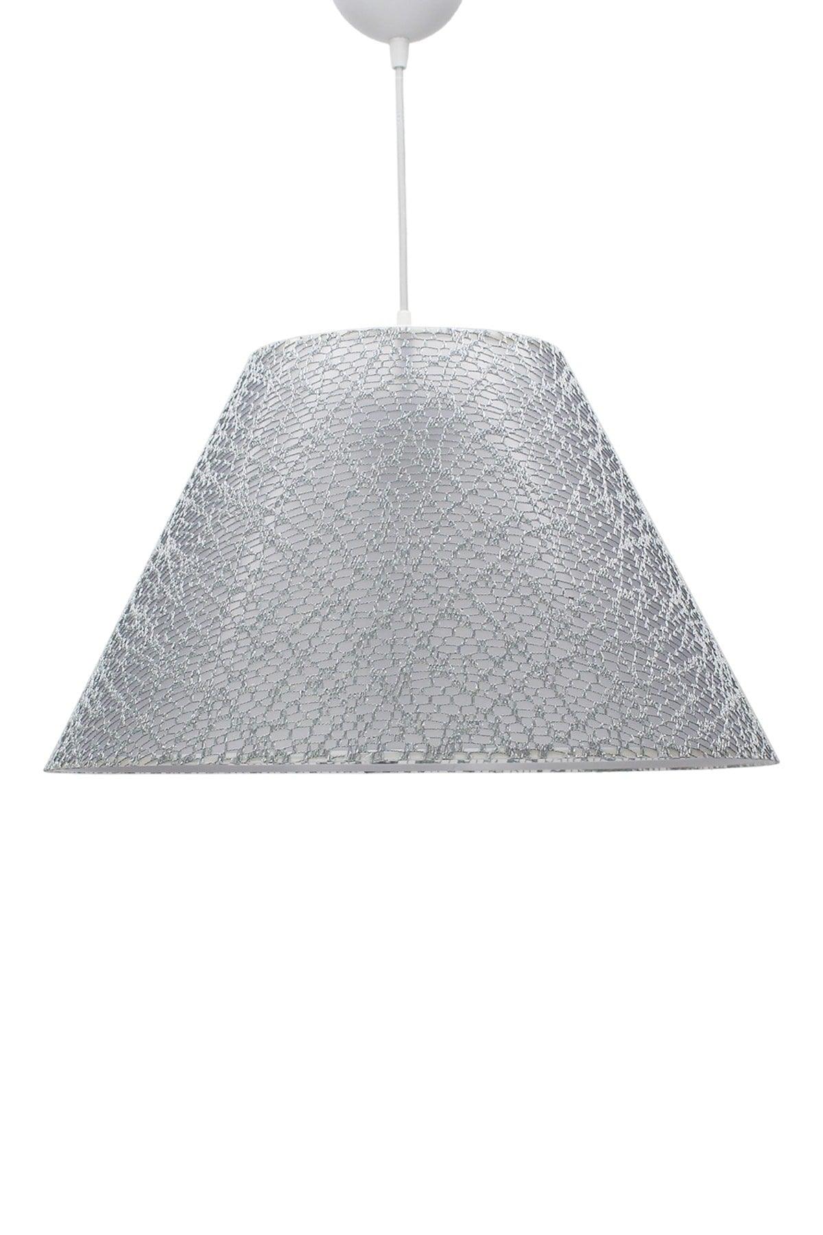 Lacy Gray Triple Lampshade Conical Chandelier Set Bedroom Lighting - Swordslife