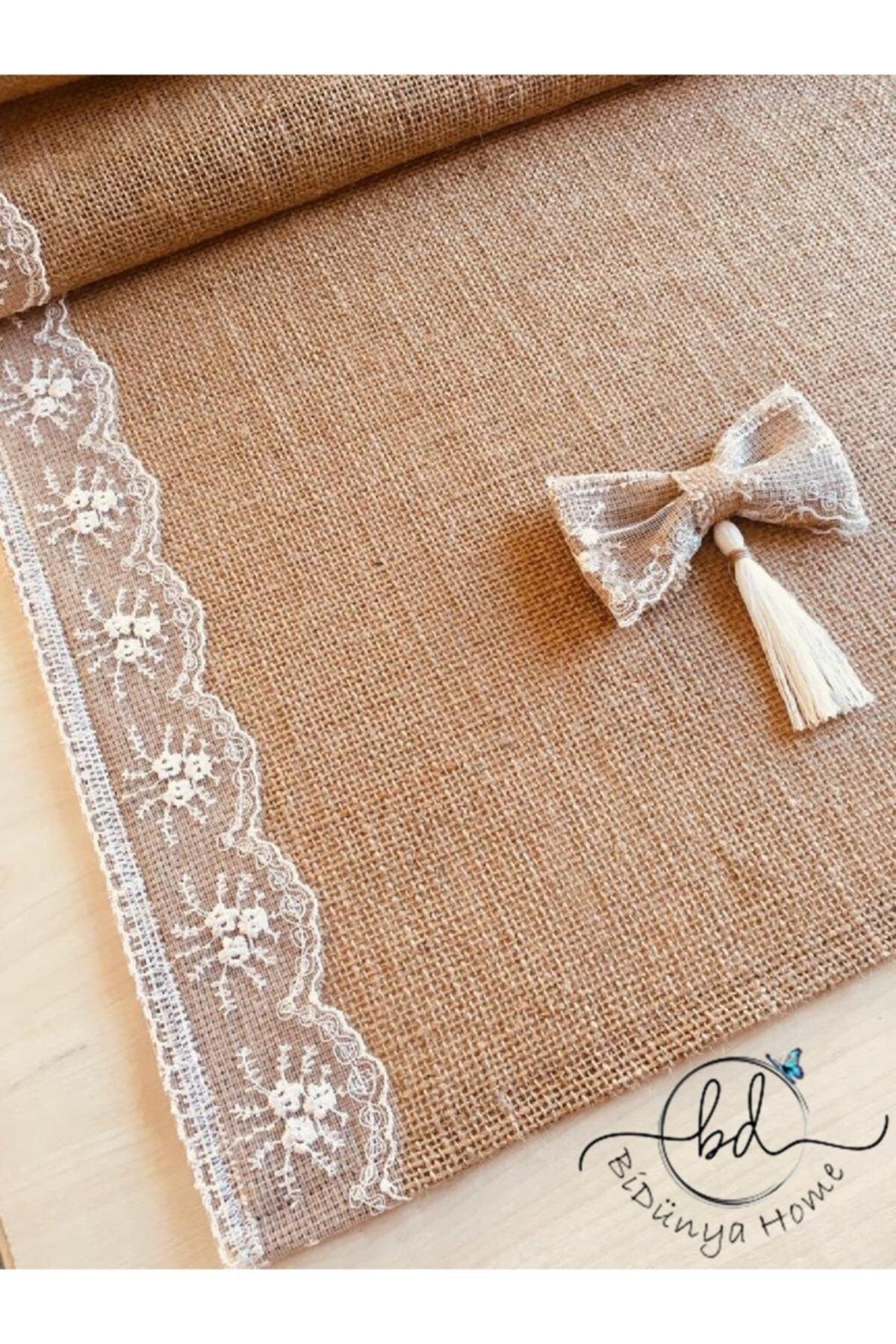 Ruched Handmade Jute Fabric Runner - Swordslife