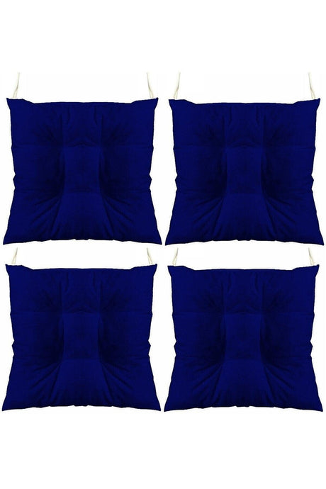 Navy Blue Combination Pofidik Square Chair Cushion 4 Pcs 40 X 40 Cm - Swordslife