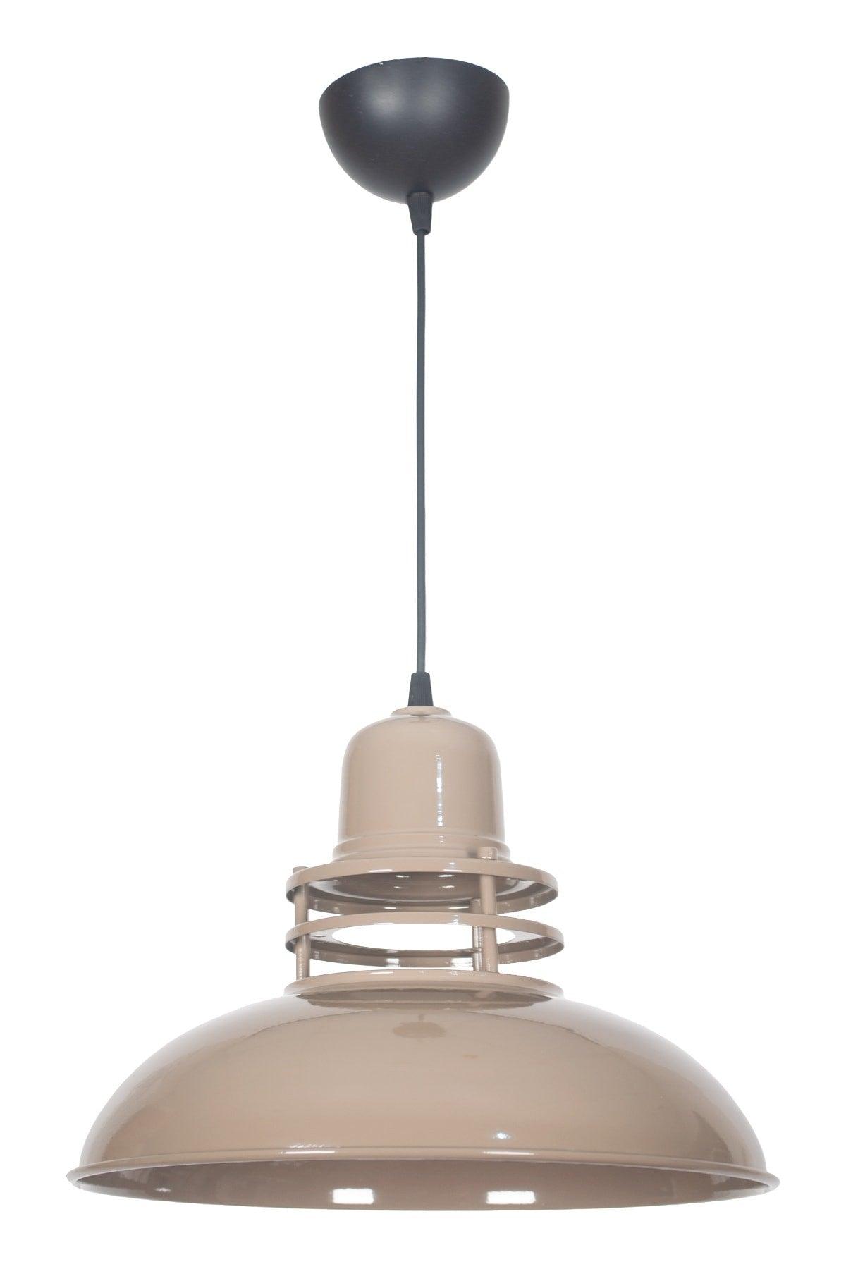 Lantern Modern Design Plastered Pendant Lamp Metal Brown Pendant Color Cafe - Kitchen Single Chandelier - Swordslife