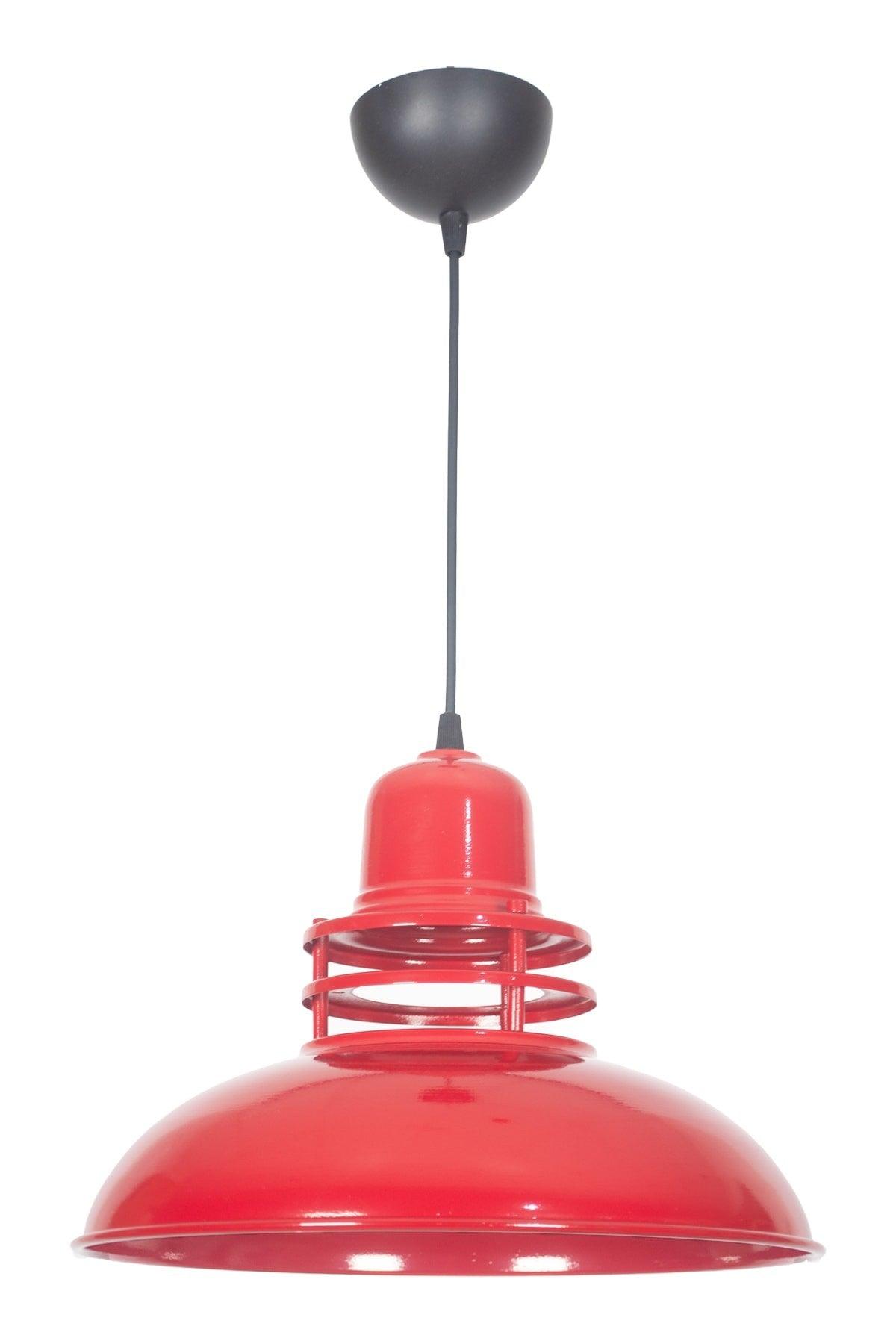 Fener Modern Design Plastered Pendant Lamp Metal Red Color Pendant Lamp Cafe - Kitchen Single Chandelier - Swordslife