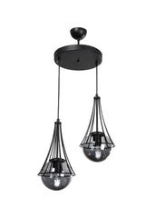 Lapis 2.li Black-smoked Globe Glass Chandelier - Swordslife