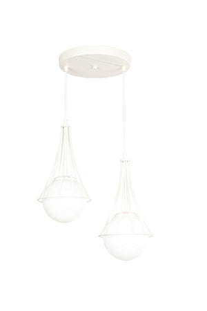Lapis 2.li White-white Globe Glass Chandelier - Swordslife