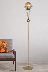 Lapis Adjustable Floor Lamp Tumbled Honey Glass - Swordslife
