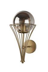 Lapis Sconce Tumbled Smoked Globe Glass - Swordslife
