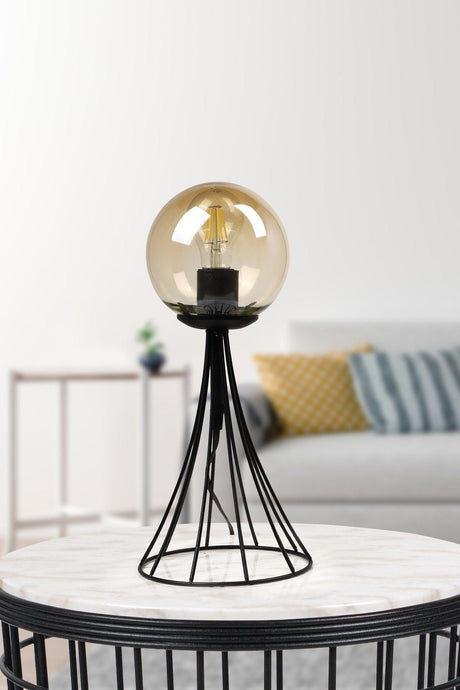 Lapis Table Lamp Black Honey Glop Glass - Swordslife