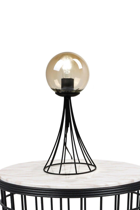 Lapis Table Lamp Black Honey Glop Glass - Swordslife