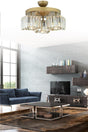 Lara 3 Piece Tumbled K-10 Crystal Stone Chandelier - Swordslife