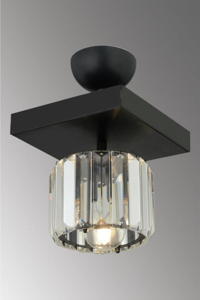 Lara Single Black Yuv.y-10 Crystal Stone Chandelier - Swordslife