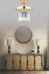 Lara Single Gold Y-10 Crystal Stone Chandelier - Swordslife