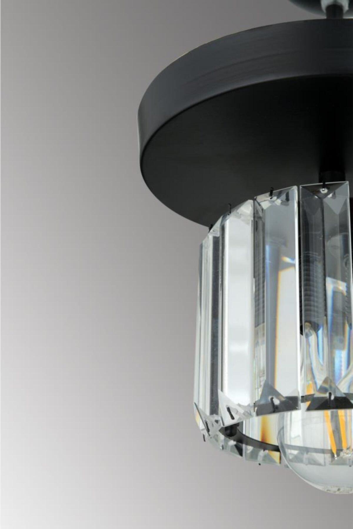 Lara Single Round Black Y-10 Crystal Stone Chandelier - Swordslife