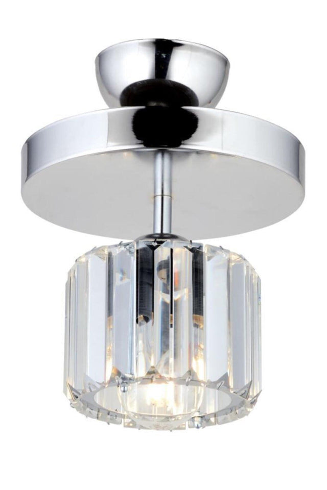 Lara Single Round Chrome Y-10 Chandelier - Swordslife