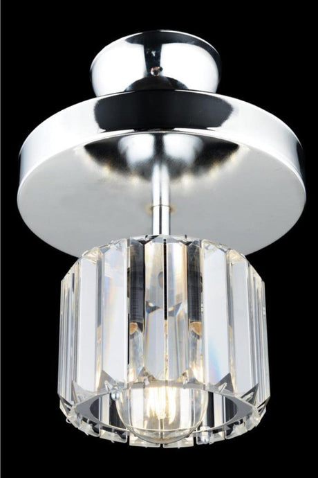 Lara Single Round Chrome Y-10 Chandelier - Swordslife