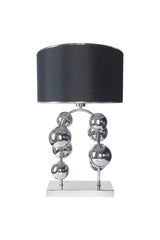 Large Lampshade, Table Lamp - Ball Chrome (black) - Swordslife