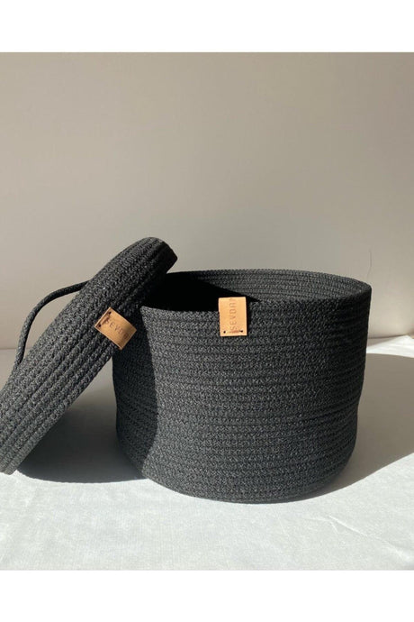 Large Size Black Covered Multi-Purpose Cotton Decorative Basket Cord Rope Cotton Rope - Swordslife