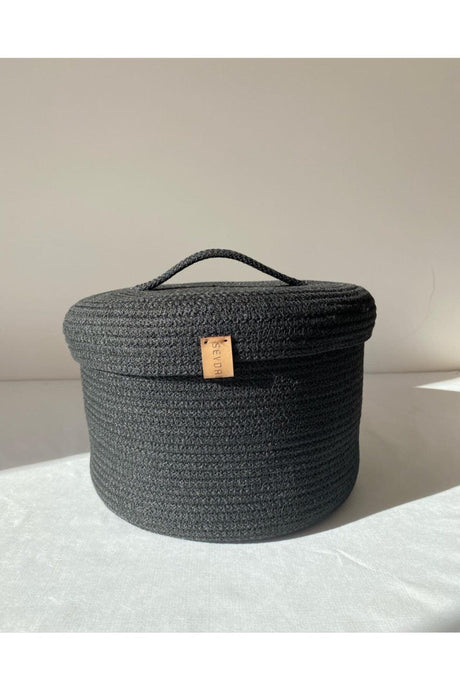 Large Size Black Covered Multi-Purpose Cotton Decorative Basket Cord Rope Cotton Rope - Swordslife