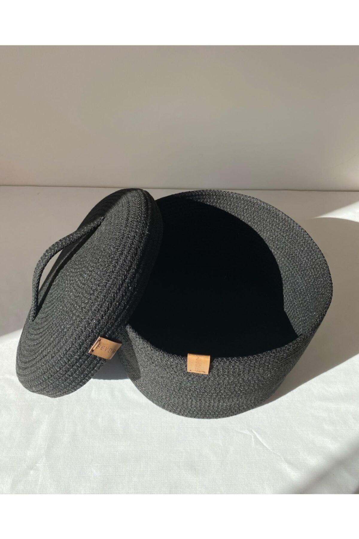 Large Size Black Covered Multi-Purpose Cotton Decorative Basket Cord Rope Cotton Rope - Swordslife