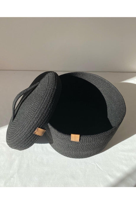 Large Size Black Covered Multi-Purpose Cotton Decorative Basket Cord Rope Cotton Rope - Swordslife