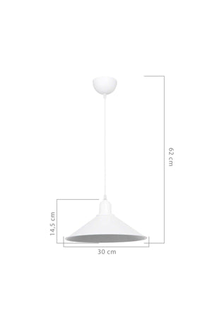 Large Maya Single Pendant Lamp White - Swordslife