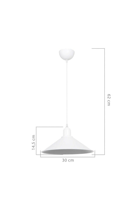 Large Maya Single Pendant Lamp White - Swordslife