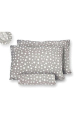 Elastic Bed Sheet And Pillowcase Gray Star Pattern - Swordslife