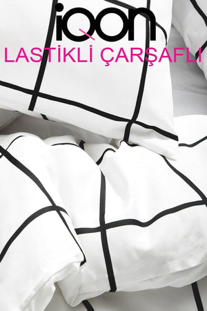 Elastic Bed Linen Duvet Cover Set Double Square White Large - Swordslife