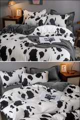 Elastic Bed Linen Duvet Cover Set Single Dalmatian Gray Dalmatiangray - Swordslife