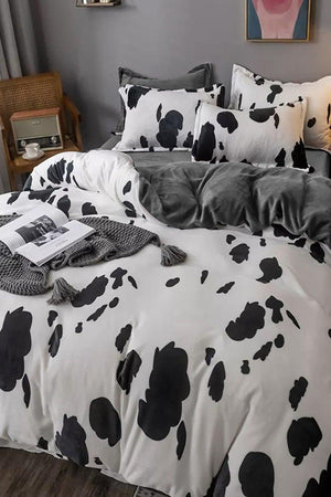 Elastic Bed Linen Duvet Cover Set Single Dalmatian Gray Dalmatiangray - Swordslife