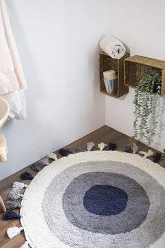 100% cotton ecru bath mat 100x100 cm
