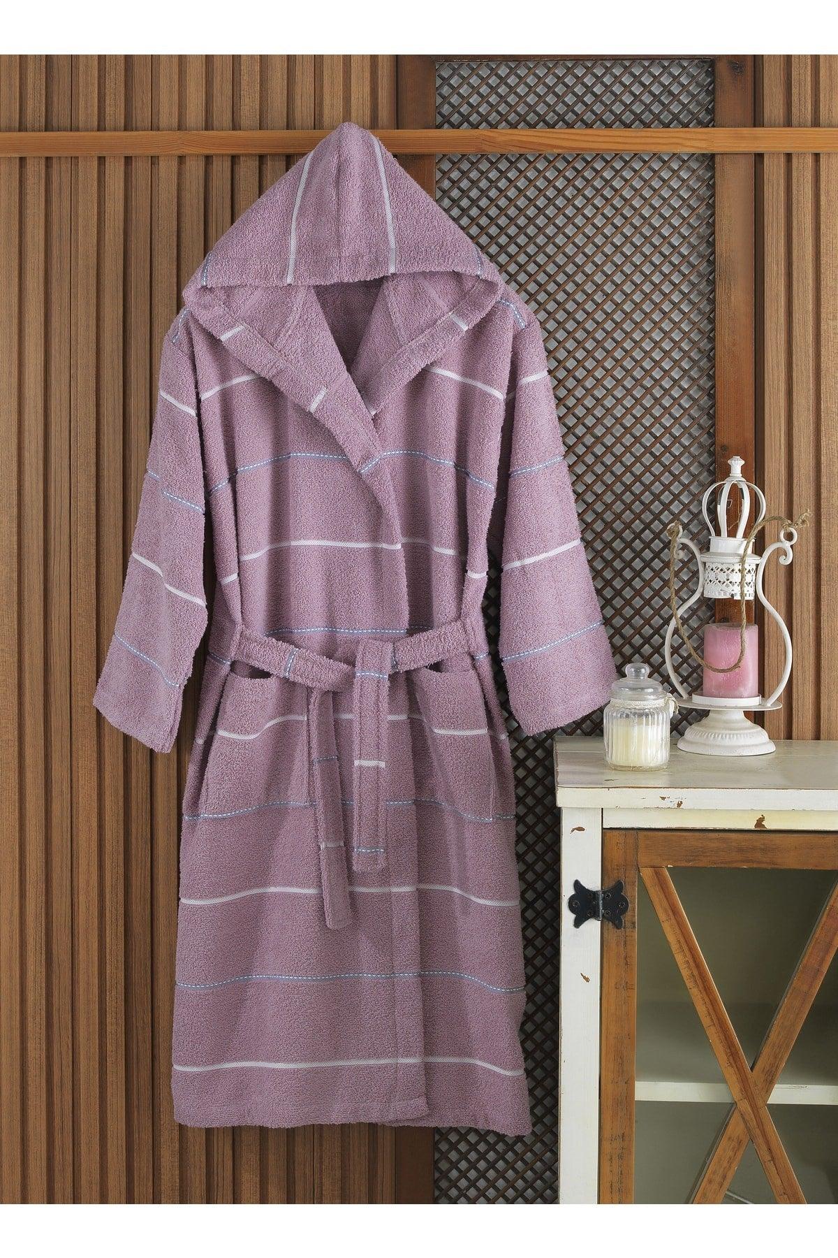 Lavender Hooded Sized Bathrobe - Swordslife