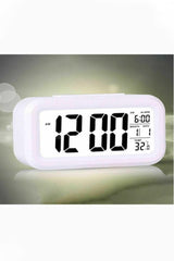 Digital Desk Clock with Lcd Light Sensor Thermometer and Alarm + Battery - Swordslife