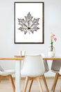 Leaf Decorative Framed Wood Engraving