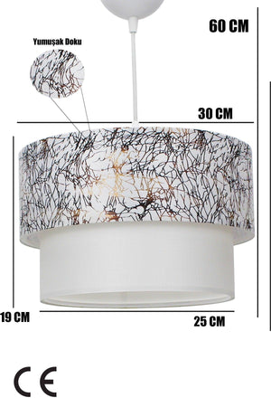 Foiled Triple Lampshade And Chandelier Set Bedroom Lighting - Swordslife
