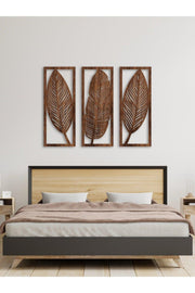 Leaf Patterned 3-Wall Wall Decor - Swordslife