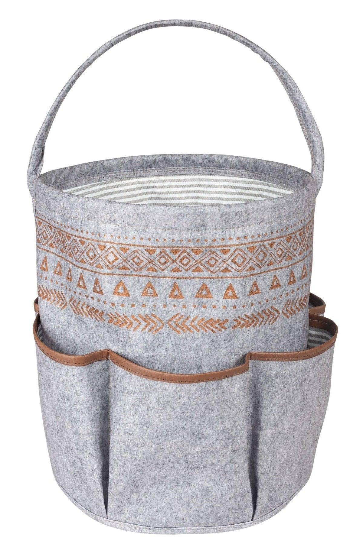 Leather 6 Pocket Basket Organizer Bag 103914 - Swordslife
