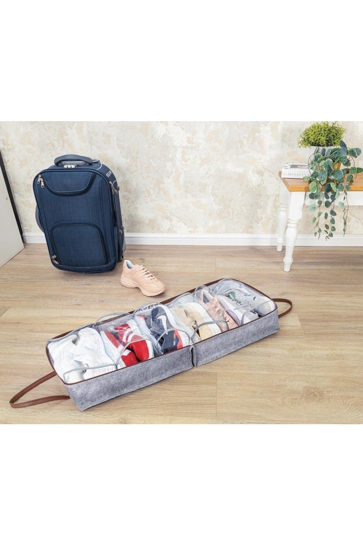 Leather Handle Travel Shoes/ Suitcase