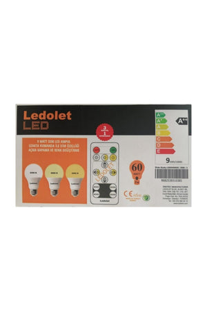 Led Bulb 9 Watt Ddb 3 Colors Dimmable and Remote