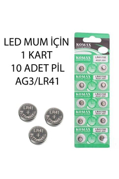 LR41 alkaline button batteries 10 pieces per card