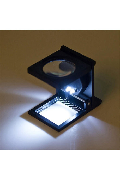 Led Illuminated Loop Lens Metal Folding Scale