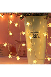 Led Lighted Star Strings 10 Pcs 2 Meters