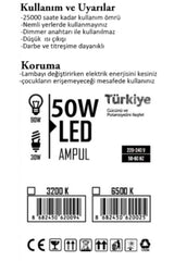 Led Torch Bulb White Color 50 Watt Saving