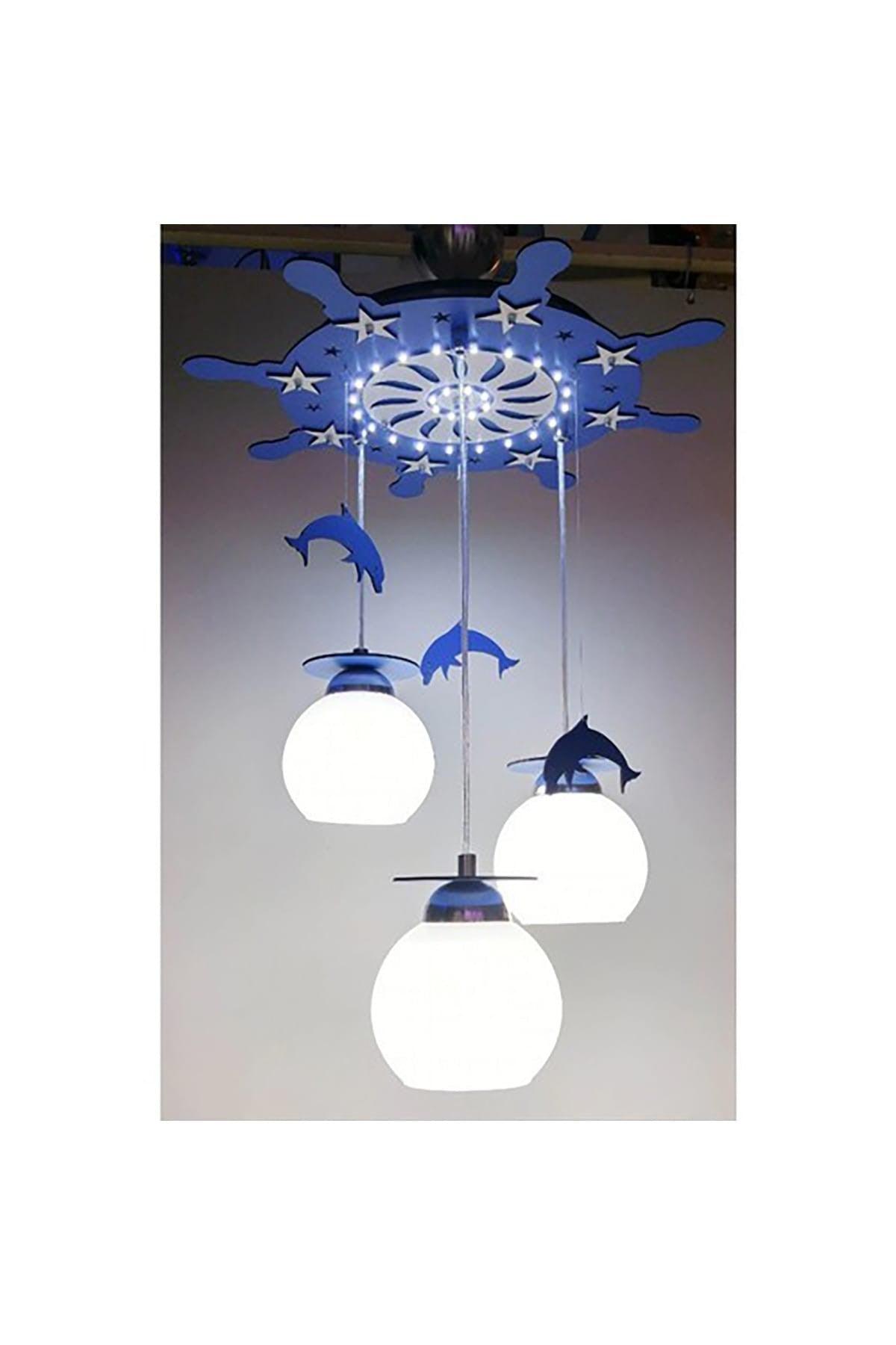 Led 3 Pcs Dolphin Kids Room Chandelier - Swordslife