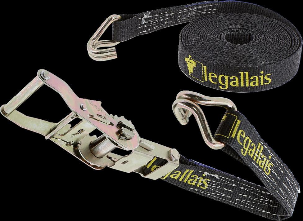 LEGAL LA IS tension belt 7m, with ratchet and double hook - Swordslife