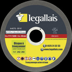 Metal Cutting Wheel L‑Shape 125 mm×1 mm×22 mm – Thin‑Cut for Stainless Steel and Composites