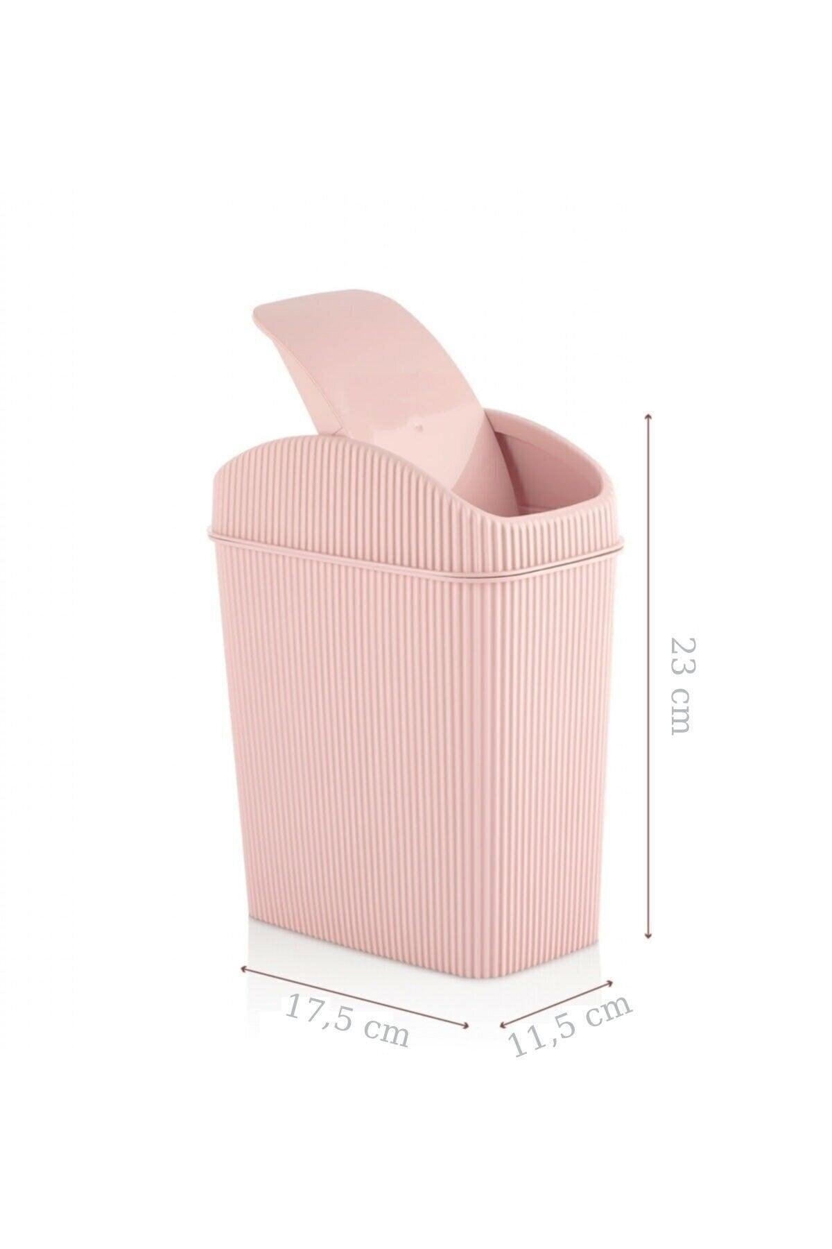 Liam Counter Top Trash Can Kitchen Bathroom Pink Desktop Mini Trash Bin - Swordslife