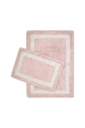 Liberte Bath Mat 2 Pack Pink 40x60+60x90