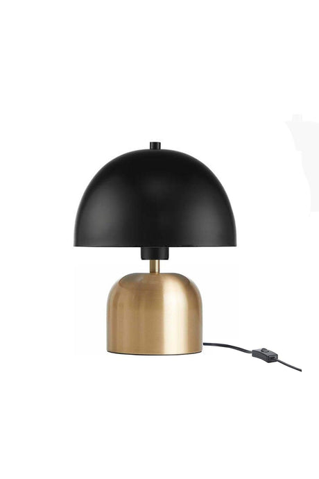 Lydia Modern Mushroom Lampshade Metal Tumbled Black Color Table Lamp - Swordslife